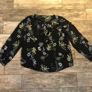 Karl Lagerfeld Paris Floral Blouse, Size Large